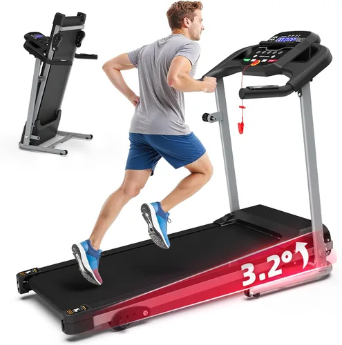 Miniatura 8 de FYC Compact Folding Treadmill for Home - 2.5HP Quiet Brushless Motor, 3-Level Incline, 7.5 MPH, Shock Absorption, Space-Saving Design for Running