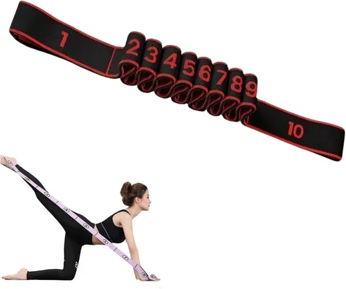 Banda de resistencia de fitness para estiramiento y yoga, bandas de resistencia numeradas para glúteos, banda elástica de estiramiento de pilates de