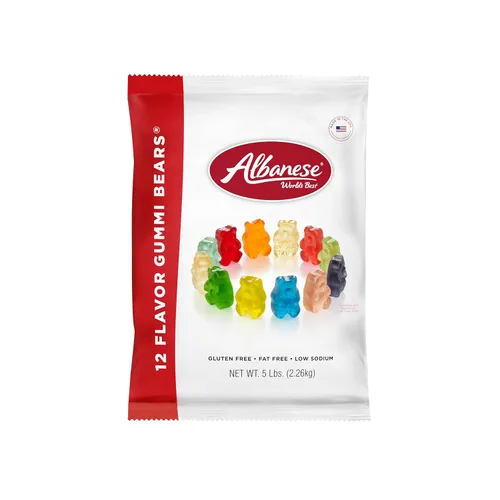 Albanese World's Best 12 osos Gummi de sabor, bolsa de 5 libras