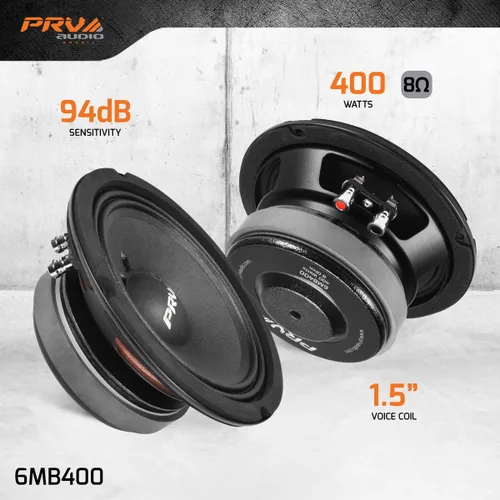 Miniatura 2 de PRV AUDIO Altavoz de bajo medio de 6.5 pulgadas 6MB400 8 ohmios 400 vatios Alto rendimiento PRO Audio Altavoz de sonido de alto rendimiento