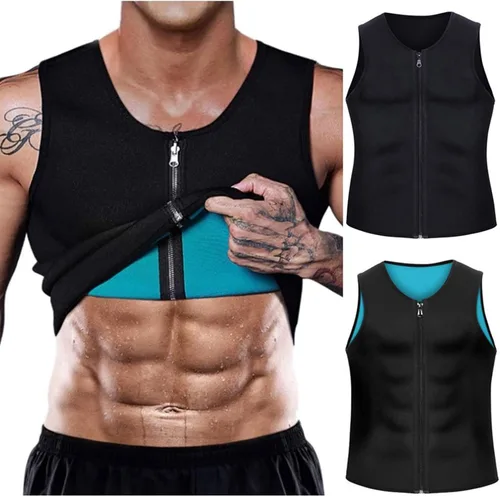 Miniatura 3 de IOTKIT Manson - Chaleco de compresión de ginecomastia con cremallera, camisas de compresión para hombre, camiseta sin mangas de compresión