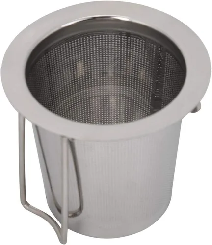 Miniatura 7 de Fdit Filtro plegable del colador de la taza del metal del infusor del té de la malla del acero inoxidable con la tapa