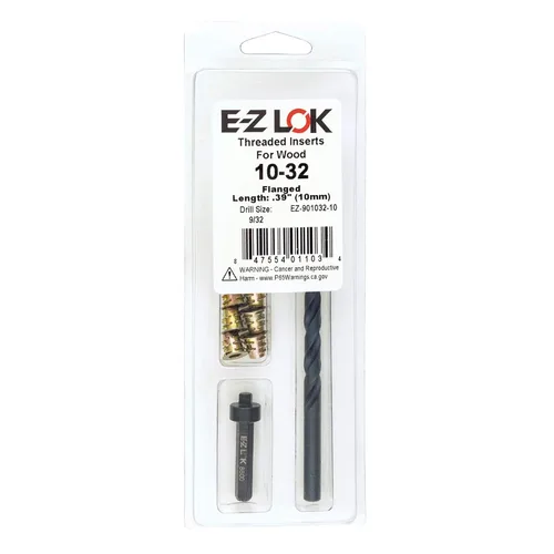 Miniatura 12 de Kit de reparación de rosca hexagonal E-Z para insertos roscados embutidos de madera blanda 5/16-18 x 25mm, taladro, herramienta de instalación