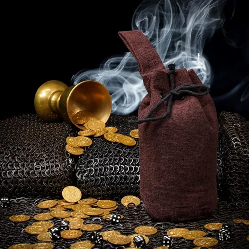 Miniatura 3 de Mythrojan Riñonera con cordón para renacimiento, accesorios para disfraz, bolsa de joyería