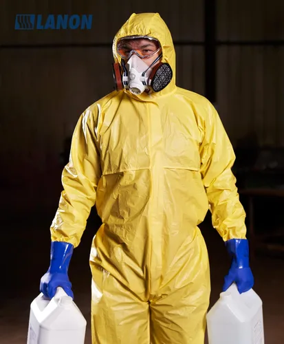 Miniatura 6 de LANON Guantes de PVC resistentes a productos químicos, guantes de goma de alta resistencia, protección de ácidos, álcali y aceite, antideslizantes