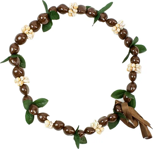 Miniatura 2 de Hawaiian Leis Kukui - Collar con cuentas de concha de cauri para hombre y mujer, 28in, ajustable, varios