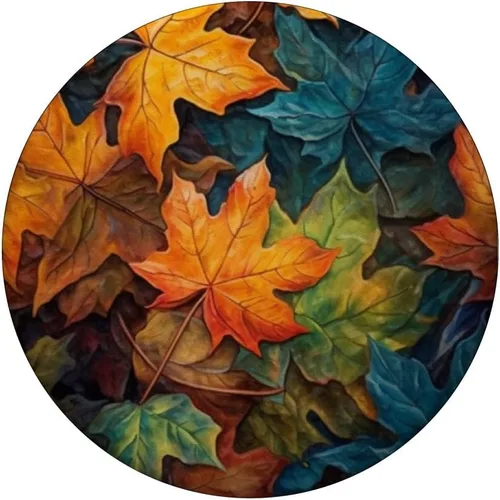 Miniatura 3 de Orange Autumn Fallen Maple Leaves Halloween PopSockets MagSafe PopGrip de Acción de Gracias para iPhone