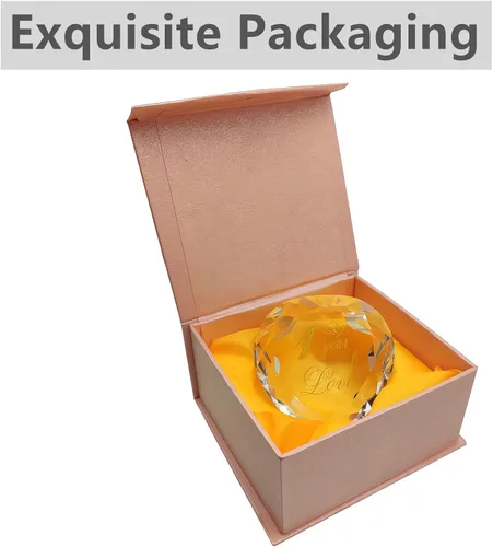 Miniatura 2 de Regalos de cristal de aniversario de 1 año para ella y él, primera boda para marido, esposa, novio o novia, regalo de aniversario de un año
