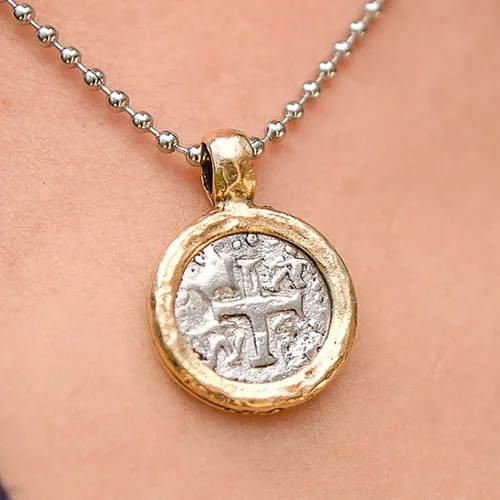 Miniatura 8 de Collar de acero inoxidable ajustable con medallón de cruz de plata vintage, Adjustable, Metal, no conocido