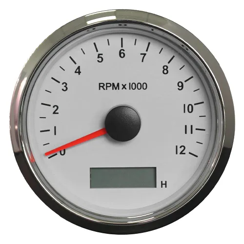 Miniatura 8 de ELING Tacómetro universal Medidor RPM con medidor de horas ajustable y alarma RPM 0-12000RPM 3.346 in con retroiluminación Negro+Negro
