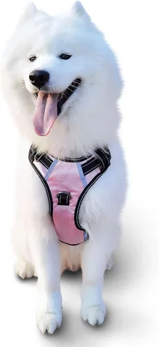 Miniatura 22 de Arnés antitirones para perro pequeño con 2 hebillas de liberación rápida y mango de fácil control, chaleco suave reflectante sin estrangulamiento