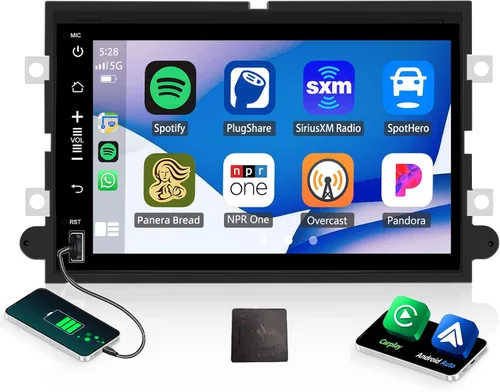 Radio de coche Android para Ford F150 F250 F350 2004-2014 con Apple Carplay Android Auto, pantalla táctil estéreo de 7 pulgadas para F-150