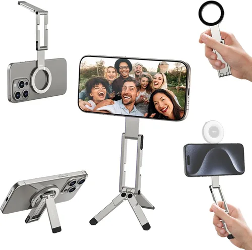 Miniatura 8 de ULANZI MA60 - Soporte magnético de trípode para iPhone - Mini trípode de smartphone de aluminio para teléfono celular, soporte de bolsillo