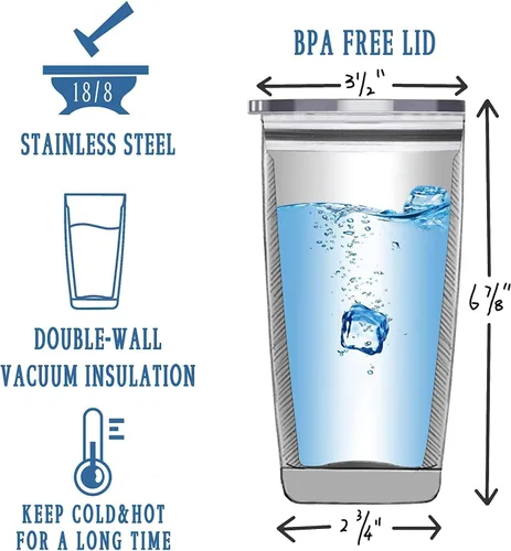 Miniatura 2 de ARIABLE World's Okayest Employee 20oz Stainless Steel Tumbler - Laser Engraved Funny Employee Gift, Double Wall Vacuum Insulated Coffee Cup with Lid