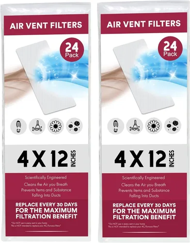 Miniatura 11 de Filtros de ventilación de aire de carbón activado para el hogar, filtros de ventilación de piso de control de polvo de 4 x 12 pulgadas, ambientador
