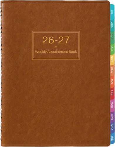 Agenda y agenda de citas 2026-2027 – Agenda diaria grande por hora 2026-2027, julio 2026 a junio 2027, 8.5 x 11 pulgadas, agenda de citas con
