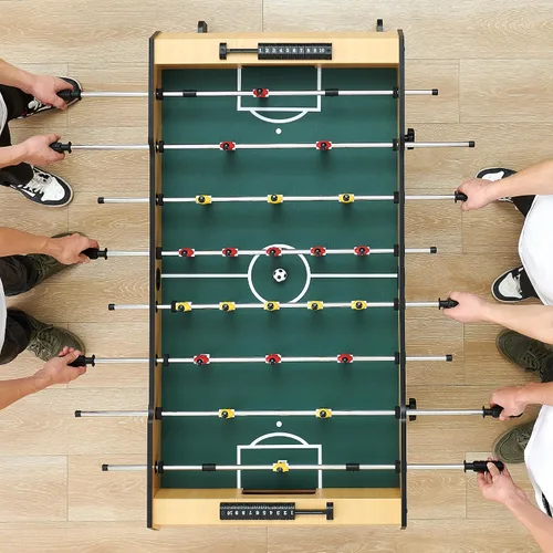 Miniatura 7 de GAOMON Mesa de futbolín plegable de 48 pulgadas, juego de mesa de fútbol para niños y adultos, fútbol de mesa de arcade para el hogar, sala