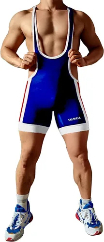 Miniatura 8 de Enterizo deportivo sin mangas para hombre de lucha libre activa, para partidarios atléticos, ajustado, leotardo 05-negro