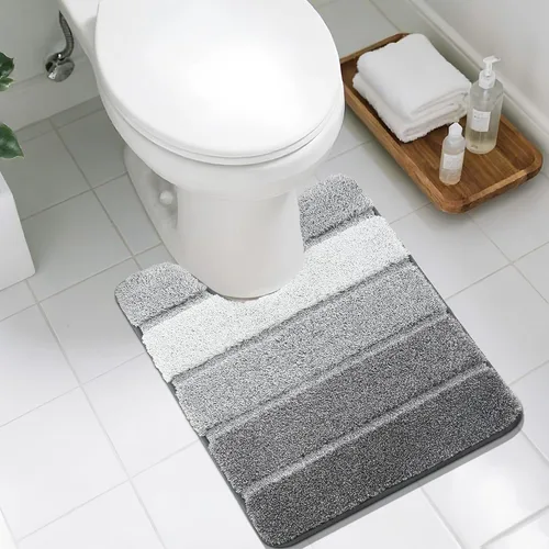 Miniatura 46 de COSY HOMEER Alfombras de baño de 24 x 17 pulgadas, ultra suaves y absorbentes, con respaldo de TPR antideslizante, lavable a máquina, alfombra Beige