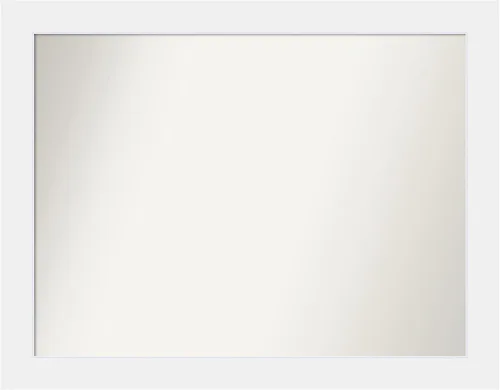 Amanti Art Espejo personalizado, espejo de baño blanco Corvino, espejo de pared o espejo de tocador de baño sobre el fregadero (32 x 41 pulgadas),
