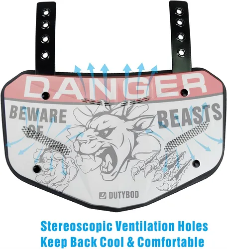 Miniatura 5 de Placa trasera de fútbol, protector trasero para jugadores de fútbol, placas traseras de fútbol con rejillas de ventilación, protección