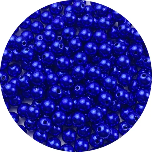 Miniatura 27 de 400 piezas de cuentas de perlas de 8 mm Cuentas de perlas negras redondas con agujeros para manualidades de costura, decoración, pulseras, collares