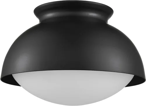 Moose Lámpara de techo semiempotrada negra moderna para dormitorio, sala de estar, entrada, pasillo