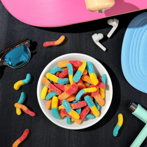 Miniatura 7 de Trolli Gusanos de gomita ácida, ponche de frutas, 7.2 onzas Sour Brite Crawlers Paquete de 2