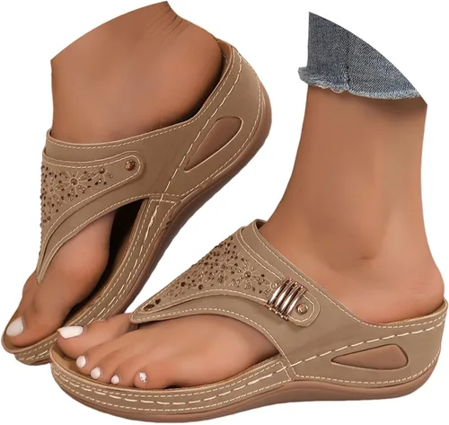 Miniatura 5 de yaoeye Sandalias ortopédicas para mujer 2026 elegantes con soporte de arco para mujer, sandalias cómodas casuales de verano y playa