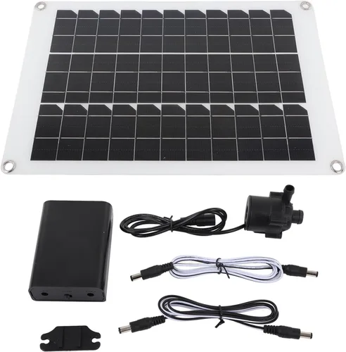 Miniatura 2 de SANPYLKU0ICDPRBX - Bomba solar de fuente solar de 20 W, 800 L/H 12 V, sumergible de bajo ruido, para estanque de peces, jardín, cascada, hidroponía