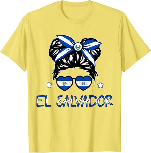 Miniatura 29 de Camiseta de El Salvador para Niñas Bandera Patrimonio Hispano Salvadoreño
