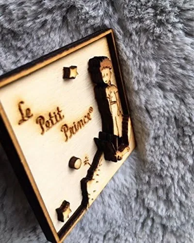 Miniatura 3 de The Little Prince Wood Engraved Magnet - n.1 - multi-layered/Wood carving