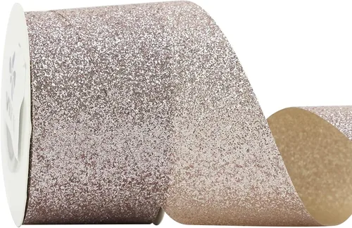 Miniatura 10 de MEEDEE Cinta negra con purpurina para envolver regalo, cinta de borde cortado de 1-1/2 pulgadas x 10 yardas, cinta brillante para regalos, tarjetas