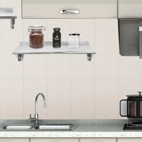 Miniatura 6 de HALLY SINKS & TABLES H Estante de acero inoxidable de 18 x 36 pulgadas, 350 libras, estantería flotante comercial de montaje en pared