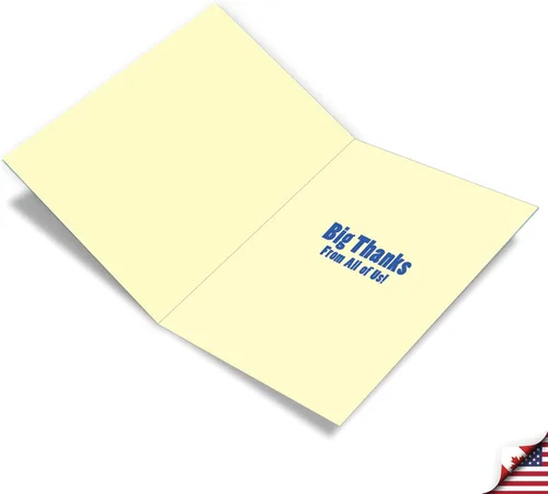 Miniatura 2 de NobleWorks - Tarjeta de felicitación de agradecimiento humorística jumbo de nosotros de 8.5 x 11 pulgadas con sobre (paquete de 1) gran gran