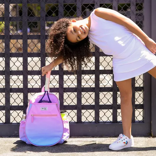 Miniatura 6 de Ame & Lulu Mochila de tenis Big Love para niños Sorbete rosa y azul