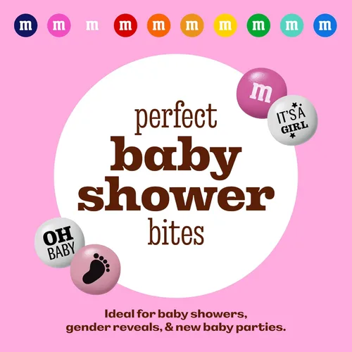 Miniatura 5 de M&M’S World Favors de Chocolate al Leche para Niñas, 20 Paquetes de 0.75oz cada uno con M&M’S Rosados y Blancos para Fiestas de Revelación