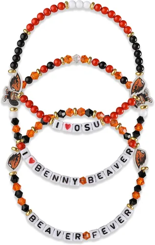 Miniatura 30 de FOCO NCAA unisex-adulto Paquete de 3 Pulseras de la Amistad con Cuentas con Logotipo de Equipo Universitario de la NCAA Oficialmente Licenciadas