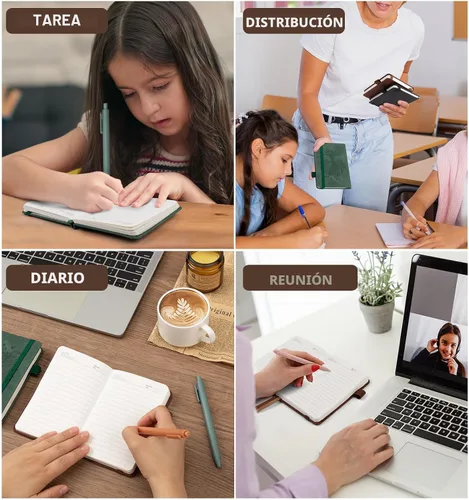 Miniatura 7 de 3 paquetes de cuadernos de bolsillo para diario, A6 pequeño, total 360 páginas, cuadernos para tomar notas, diarios para escritura, mini blocs