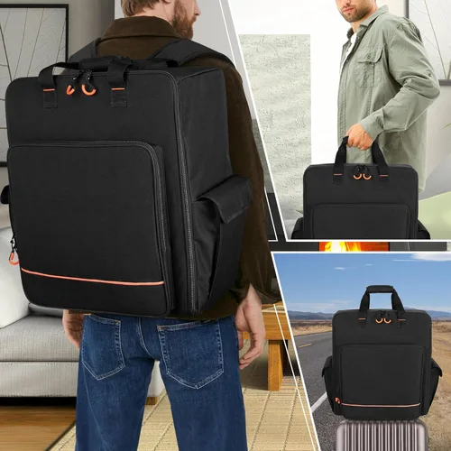 Miniatura 5 de LUXJA Bolsa de luz acolchada para par (mochila) se adapta a 8 luces par, funda de luces par con divisor interior y bolsillos para accesorios