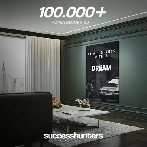 Miniatura 6 de Arte de pared motivacional para la oficina, lienzo de arte de súper auto, decoración automotriz inspiradora para los amantes de Porsche Sportscar