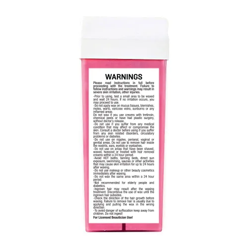 Miniatura 3 de Waxness Cartucho de cera suave rosa – Paquete de 6 × 3.38 oz (96 g) – Tira profesional de cera enrollable para rostro y cuerpo – Hecho en Italia