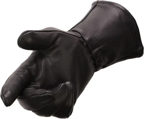Miniatura 3 de Milwaukee Leather, guantes térmicos de piel de ciervo, para hombre, negro G317