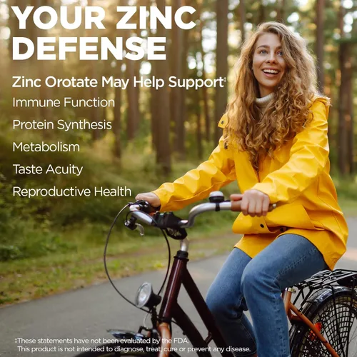 Miniatura 3 de KAL Orotato de zinc 30 mg, liberación sostenida, tabletas de zinc quelatado, suplemento de apoyo inmunológico, síntesis de proteínas, metabolismo