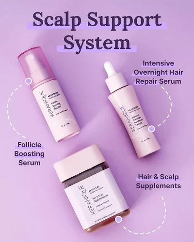 Miniatura 7 de Keranique Suero engrosador del cabello - Spray de refuerzo de folículo enriquecido con queratina avanzado para restaurar la densidad y un