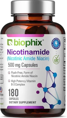 Vitamina B3 nicotinamide 0,018 oz, 100 cápsulas