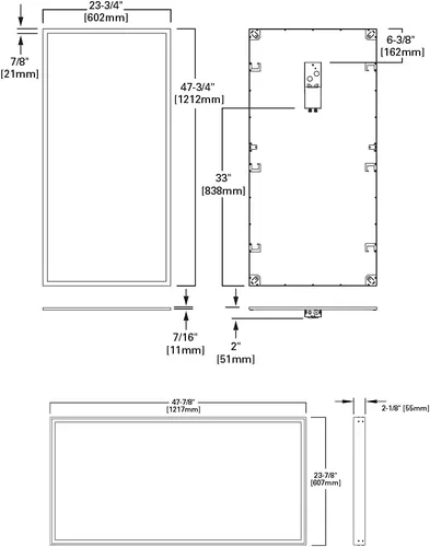 Miniatura 8 de Metalux FPanel - Panel plano LED integrado regulable de 62.2 vatios, 2 pies x 4 pies, color blanco frío