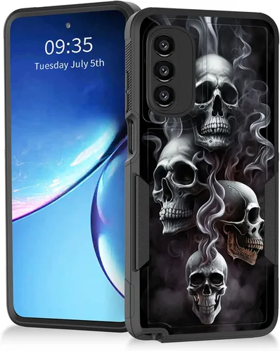 Miniatura 19 de Para Moto G Power 2022 – Funda protectora resistente de doble capa de policarbonato duro híbrido de goma suave a prueba de golpes – Ciervo