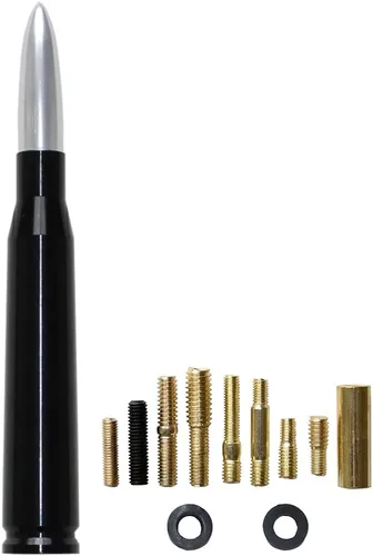 Miniatura 7 de 50 Cal Bullet Antena de repuesto Ford F150 F250 F350 Dodge Ram 1500 2500 Jeep Wrangler Toyota Tundra (negro)