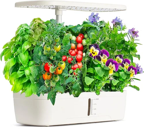 Miniatura 9 de Sistema de cultivo hidropónico, jardín de hierbas interior, 12 cápsulas Sistema de cultivo hidropónico, kit de jardín de hierbas sistema